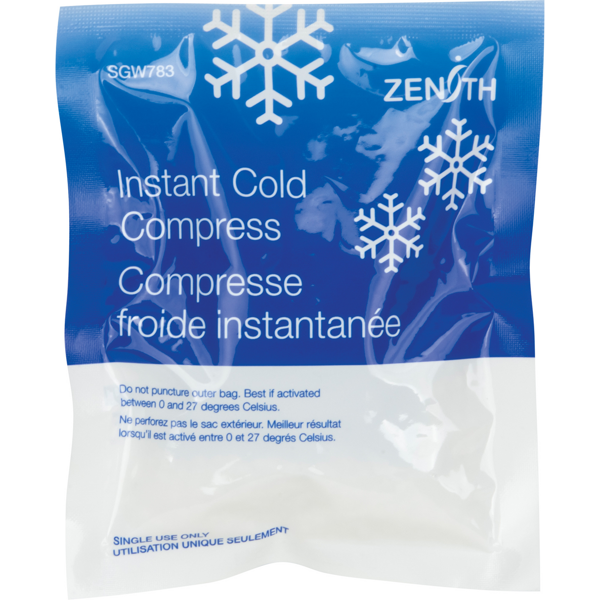 Compresse instantanée, Froid, Utilisation unique