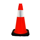 TRAFFIC CONES PVC 18" HIVIS, Cônes de signalisation avec collier réfléchissant