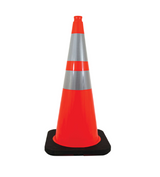 Cônes de signalisation PVC28" HV - 7LBS, cônes de signalisation avec collier réfléchissant