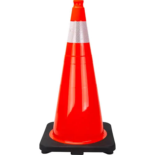 Cône de signalisation de première qualité, 28", orange, bande(s) réfléchissante(s) 4"