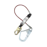 Dyna-ONE Cordon de câble en acier avec absorbe d'énergie, crochet d'accrochage et connecteurs de crochet d'échafaudage - 1/4 "