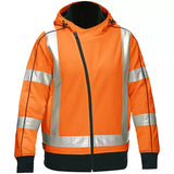 Coton ouaté doublé de sherpa avec capuchon à fermeture éclair complète et X au dos Bisley  pour femmes,  Orange haute visibilité