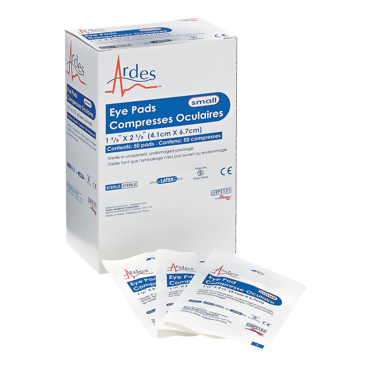 Boite de 50 tampons , Oculaire, Classe 1