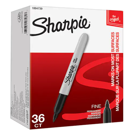 Marqueur permanent, fin, noir