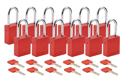 Cadenas de sécurité, Cadenas de sécurité, Clés identiques, Aluminium, Largeur de 1-1/2"