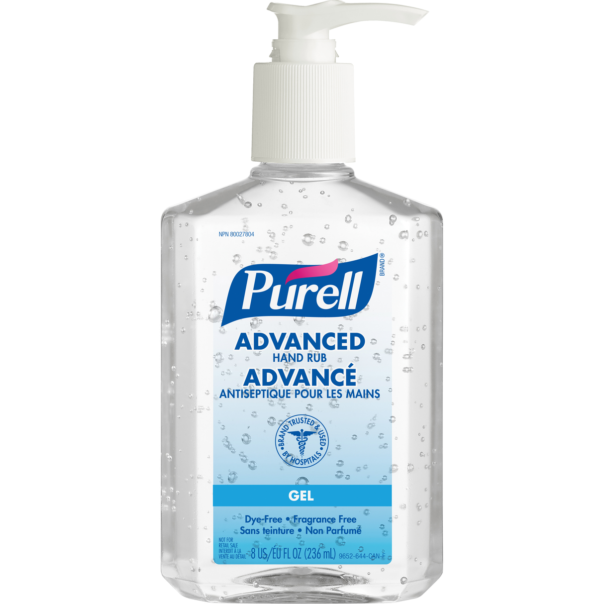 Désinfectant pour les mains avancé, 236 ml, bouteille à pompe, 70 % alcool
