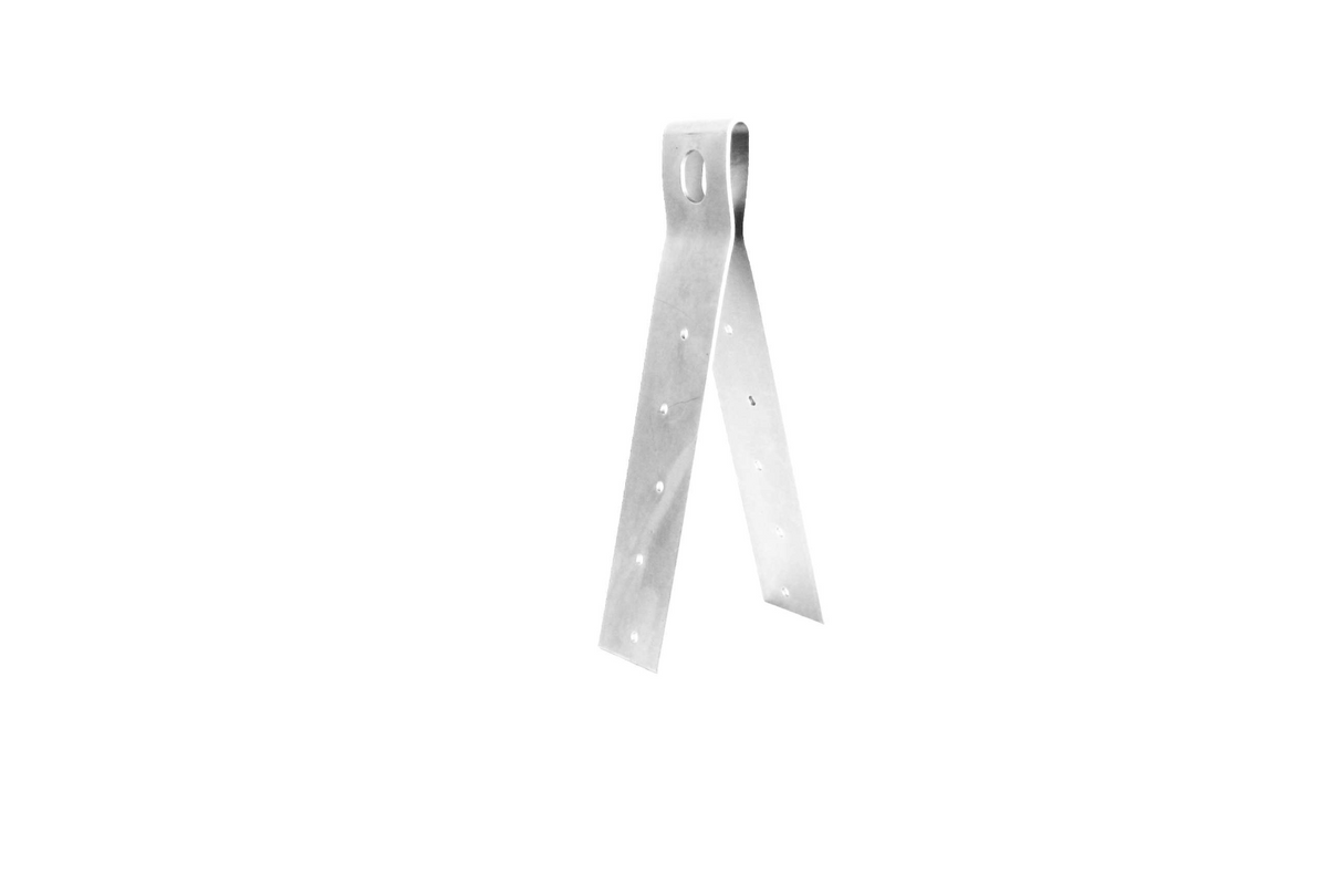 ROOFERS BRACKET, Plaque de fixation en acier forgé avec 6 clous en spirale de 4 po.