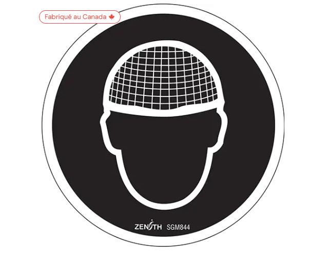Enseigne de sécurité conforme à la CSA - Hair Net Required, 6" x 6", pictogramme