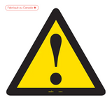 Enseigne de sécurité conforme à la CSA - avertissement général, 12" x 12", plastique, pictogramme