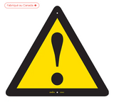 Enseigne de sécurité conforme à la CSA - avertissement général, 12" x 12", plastique, pictogramme