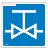 Enseigne de sécurité conforme à la CSA - valve, 12" x 12", plastique, pictogramme