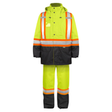 Ensemble de pluie haute visibilité 150 derniers, jaune