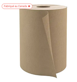 Caisse de 12 essuie-mains rouleau brun 600' long