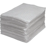 Paquet de 100 feuilles absorbantes en fibres fines, huile seulement, 15" x 17", 25 gal, d'absorption