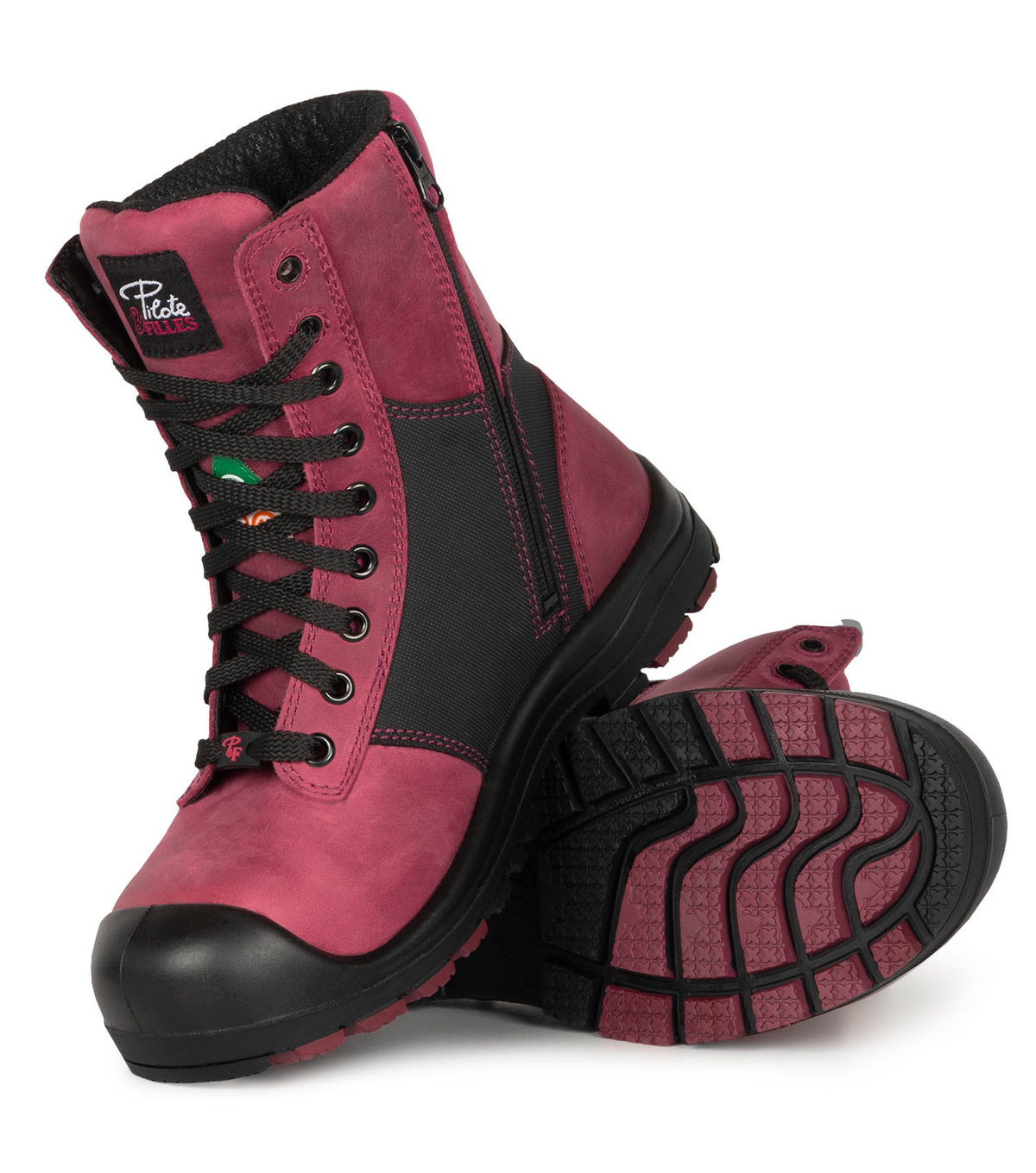 PF368 bottes  de travail 8" en cuir, cap en acier pour femme