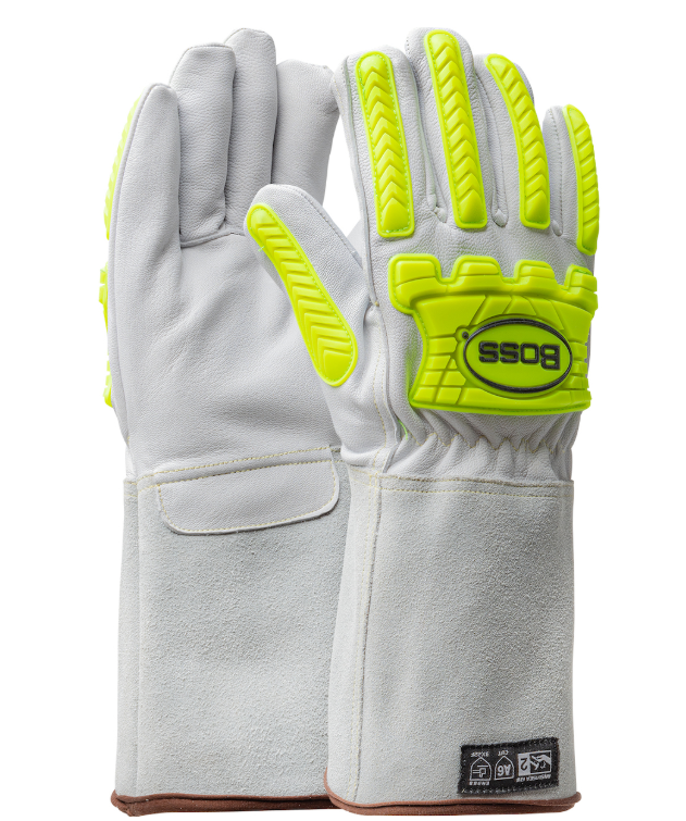 Gant de conducteur en cuir de chèvre de première qualité avec doublure en fils synthétiques et protection contre les impacts, avec isolation 3M C100 Thinsulate