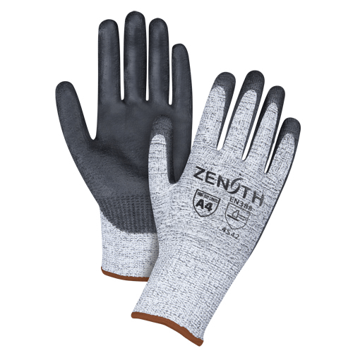 Gants élastiques sans coutures résistants à la coupe, calibre 13, revêtement Polyuréthane, enveloppe en PEPH, ANSI/ISEA 105 niveau 4/EN 388 niveau 5