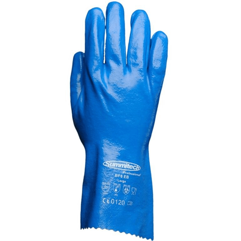 Gant de nitrile, Approuvé Alimentaire, coton interlock, longueur de 30 cm