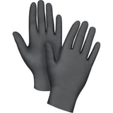 Gants jetables de calibre médical résistants à la perforation, nitrile, 5 mils, sans poudre, noir, classe 2