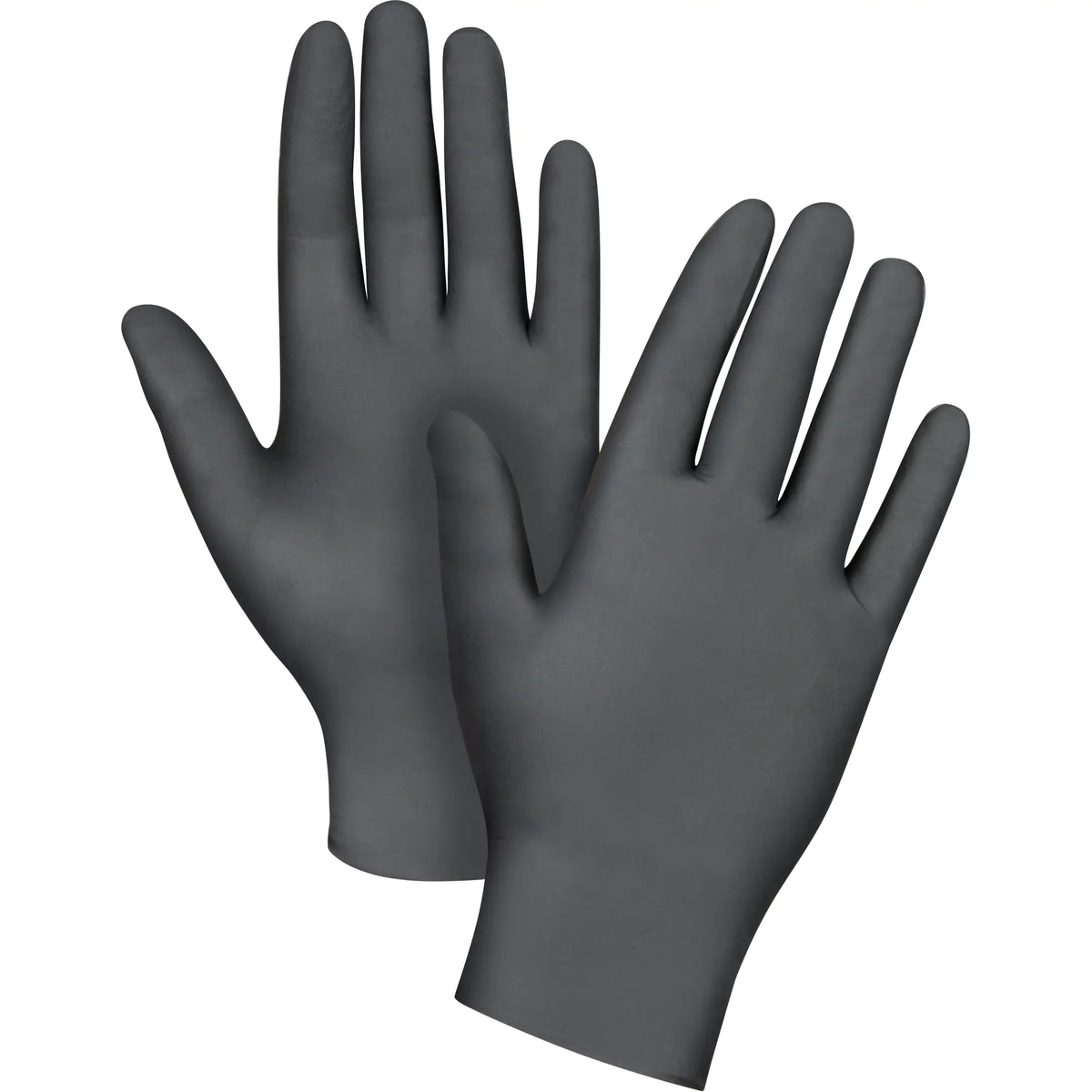 Gants jetables de calibre médical résistants à la perforation, nitrile, 5 mils, sans poudre, noir, classe 2
