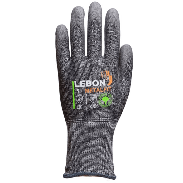 ANSI A5 Coupure, tricot polyéthylène HD, filaments acier inoxydable et polyamide enduit CLEAN PU