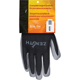 Gants enduits confortables de première qualité, revêtement nitrile, calibre 13, enveloppe en polyester