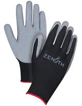 Gants enduits confortables de première qualité, rêvetement nitrile, calibre 13, enveloppe en polyester