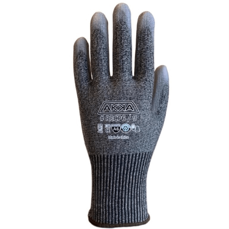 ANSI A6 Coupure - Tricot 14% REC, HPPE et fibre de verre, enduit PU