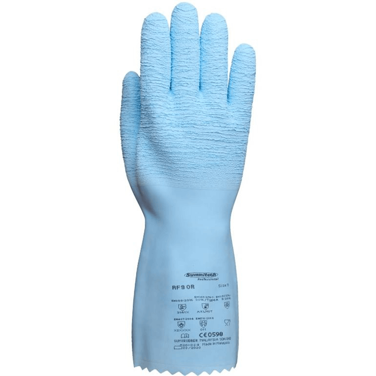 Gant caoutchouc, doublure 100 % coton, paume renforcée, Approuvé Alimentaire