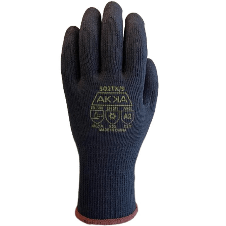Gant avec protection au froid et coupure A2, Tricot polaire, polyester enduit nitrile sableux