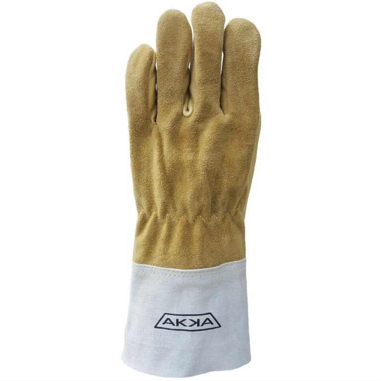 Gant paume cuir de vache, dos cuir fendu, fil de Kevlar. Résistant à l'eau et huile