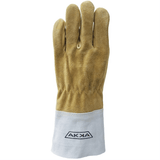 Gant paume cuir de vache, dos cuir fendu, fil de Kevlar. Résistant à l'eau et huile