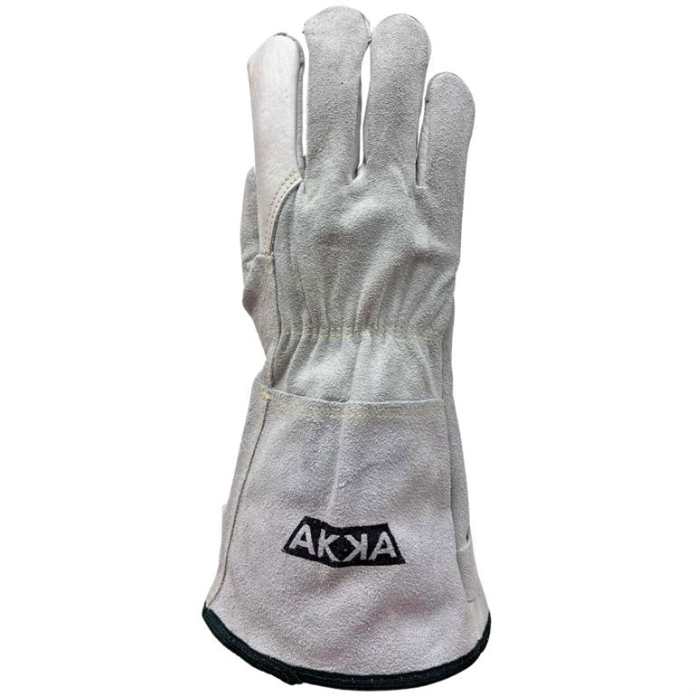 Paume cuir fleur de vache, Soufflet, dos cuir fendu, manchette 5" velcro