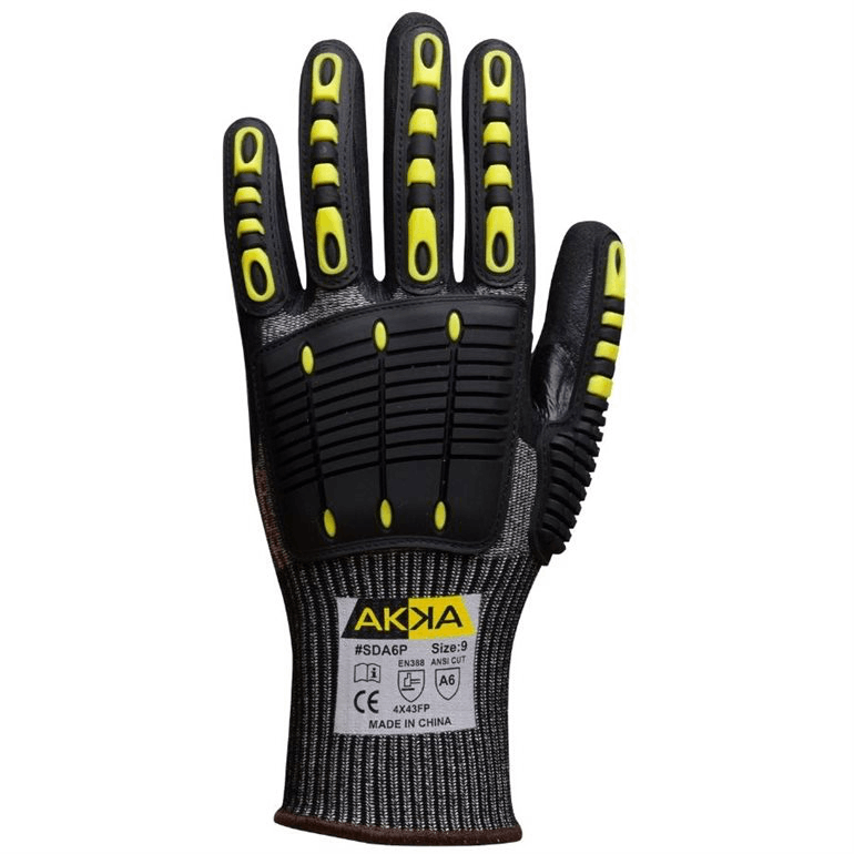 Protection impacts - ANSI A6 coupure - tricot enduit nitrile, Renfort entre le pouce et l'index