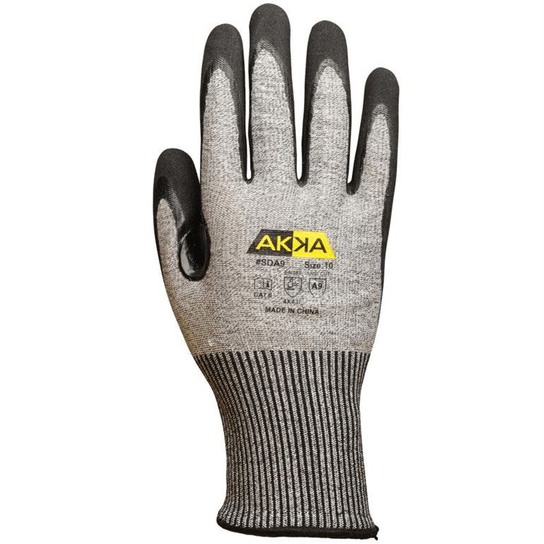 ANSI A9 coupure - tricot HPPE haute performance enduit nitrile, Renfort