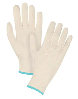 Gants en tricot d'usage standard, Poly/coton, Calibre 7