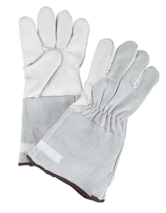Gants de travail doublés pour l'hiver à dextérité ultime, Paume en Cuir fleur de chèvre, Doublure en Molleton