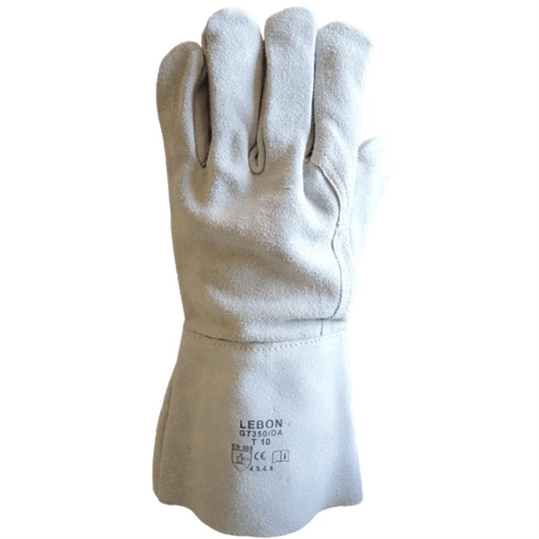 Gant cuir fendu, Doublure anti-coupure. Fils para-aramide