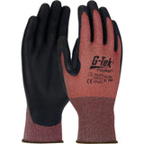 Gants résistants aux coupures G-Tek  PolyKor  X7  Neuroma , Calibre 18, Revêtement Polyuréthane, Enveloppe en Polyéthylène, ASTM ANSI niveau A3/EN 388 niveau C