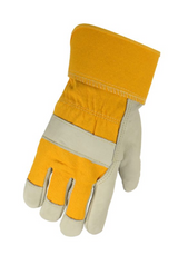 Gants en cuir de vache, jaune