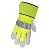 Gants en cuir de vache haute visibilité, Grand