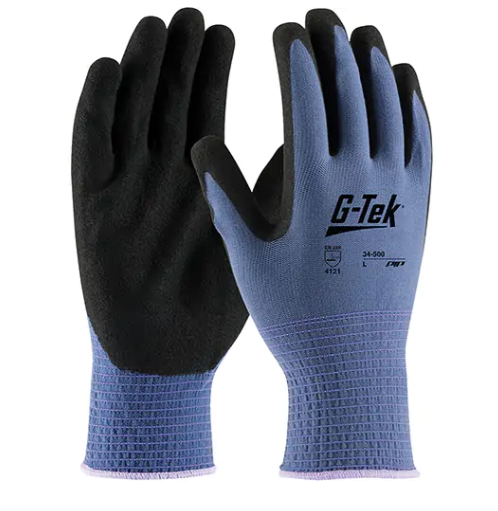 gants enduits G-Tek GP, revêtement nitrile, calibre 13, enveloppe en nylon
