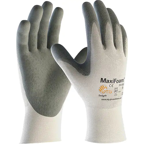 Gants en tricot sans couture de qualité supérieure ATG MaxiFoam, Rêvetement Nitrile, Calibre 15, Enveloppe en Nylon