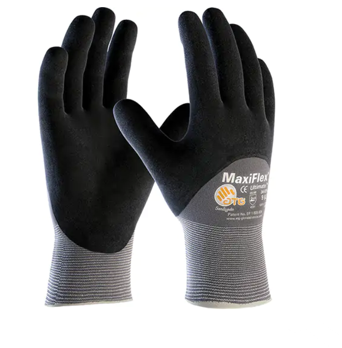 Gants compatibles avec les écrans tactiles ATG MaxiFlex Ultimate, revêtement nitrile, calibre 15, enveloppe en nylon/élasthanne