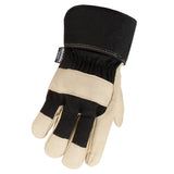 Gants doublés en cuir de porc, noir