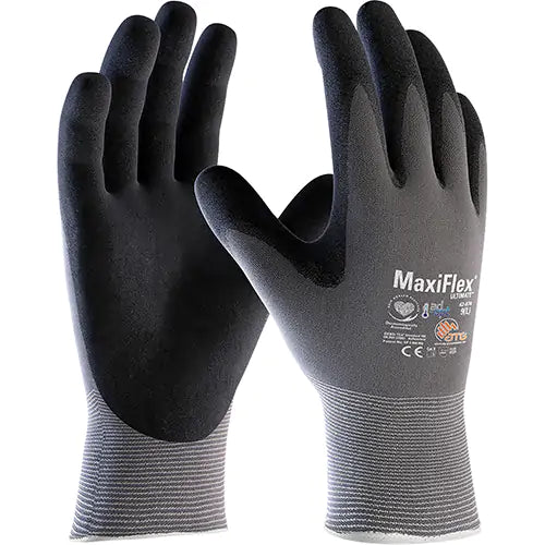 Gants enduits ATG MaxiFlex  Ultimate  AD-APT, Rêvetement Mousse de nitrile, Calibre 15, Enveloppe en Nylon/Spand