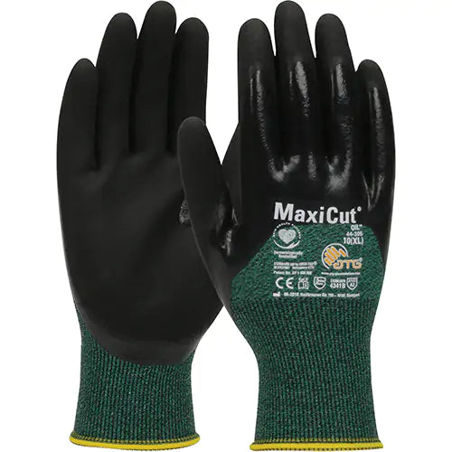 Gants résistants aux coupures dans un milieu de travail huileux ATG MaxiCut, Calibre 15, Revêtement Nitrile, Enveloppe en Fil technique, ASTM ANSI niveau A2/EN 388 niveau 3/EN 388 niveau B