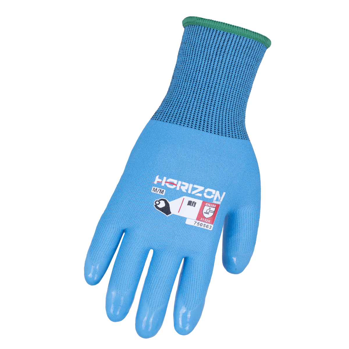 Gants enduits de silicone. bleu