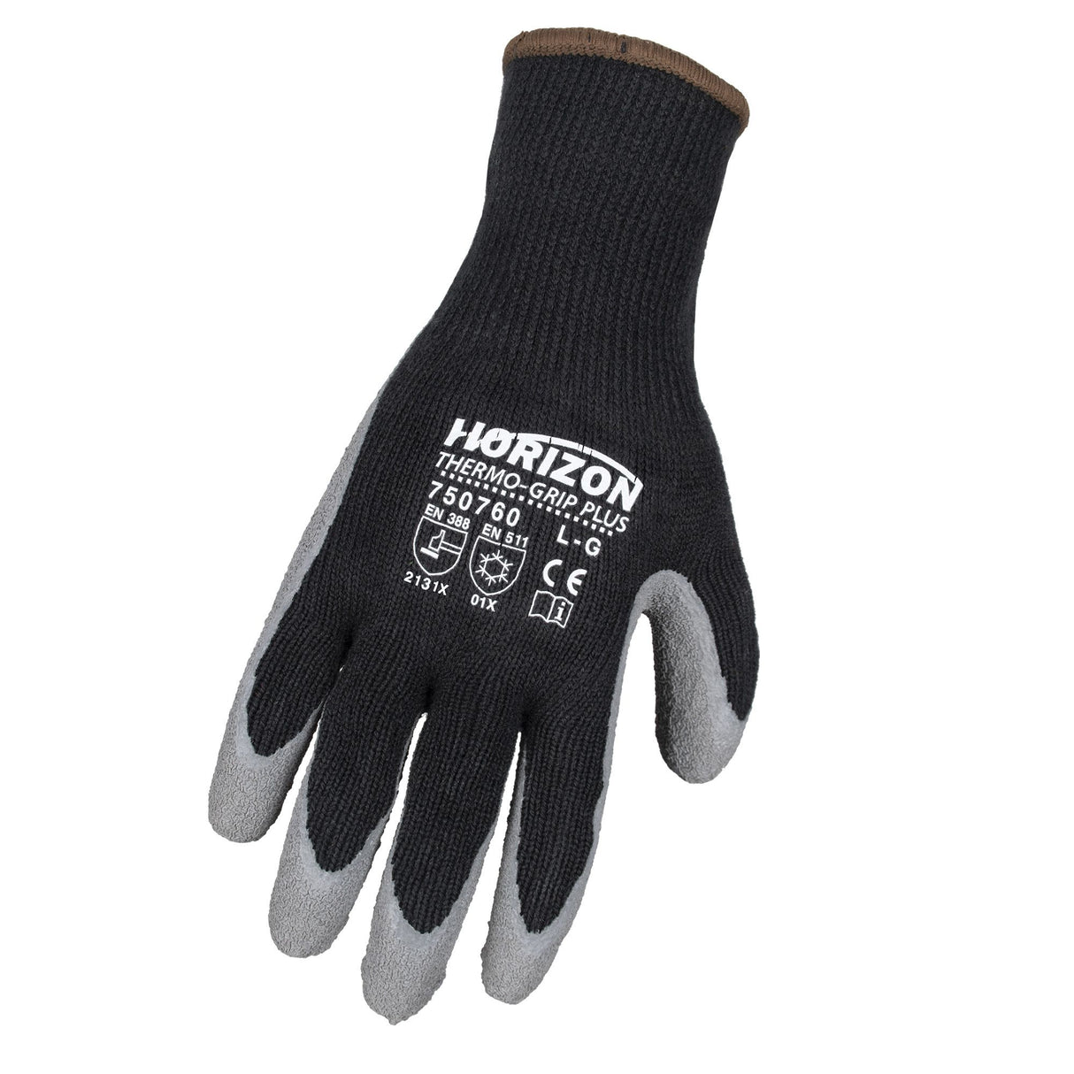 Gants doublés enduits de latex, gris/noir