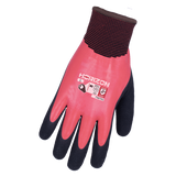 Gants d’hiver à double enduit, rouge/noir